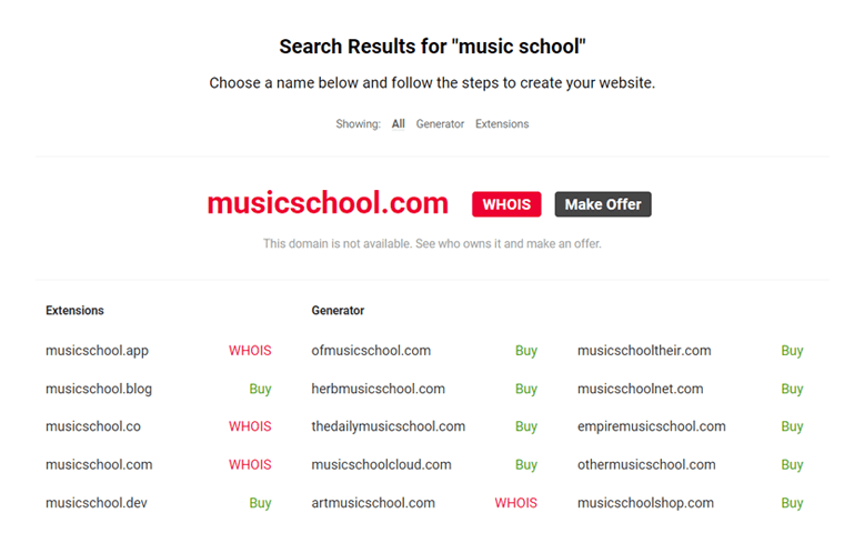 Hasil Pencarian Domain Nameboy