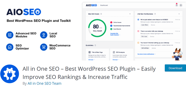 Plugin SEO All in One per WordPress