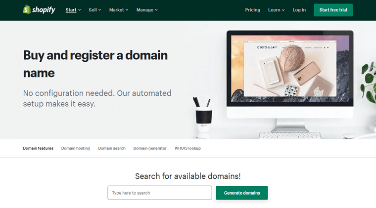 Pendaftar Nama Domain Shopify