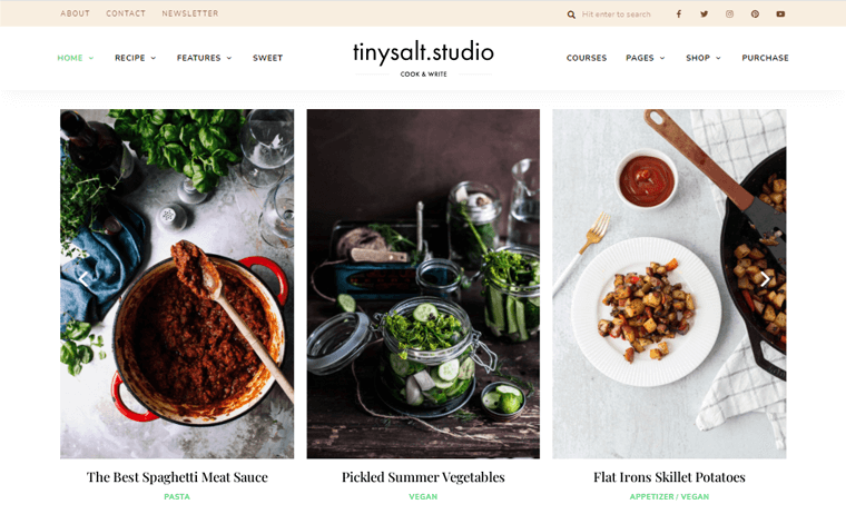Tema WordPress Blog TinySalt
