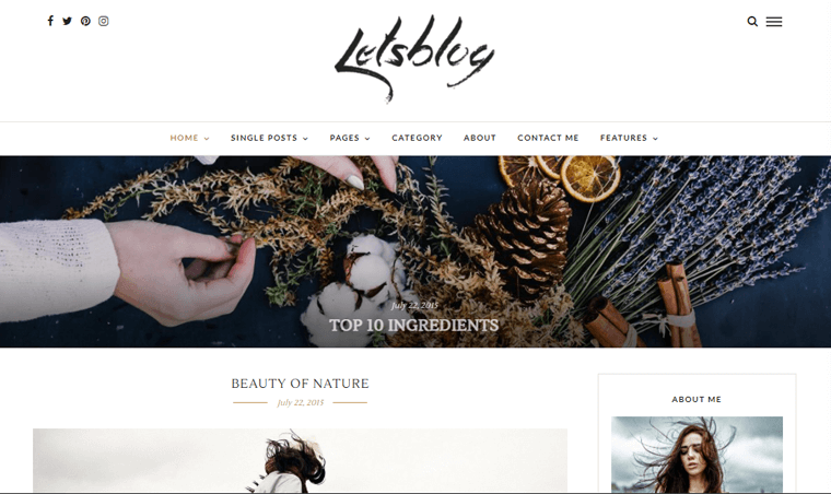Letsblog WordPress Theme