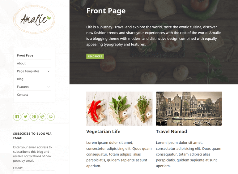 Tema WordPress Amelia
