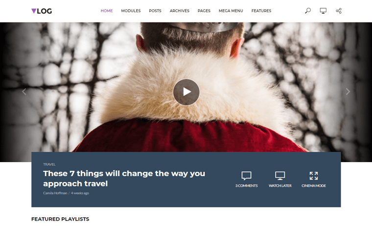 Tema Vlog Blog WordPress
