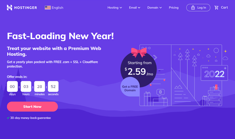Servicii de găzduire web WordPress ieftine Hostinger