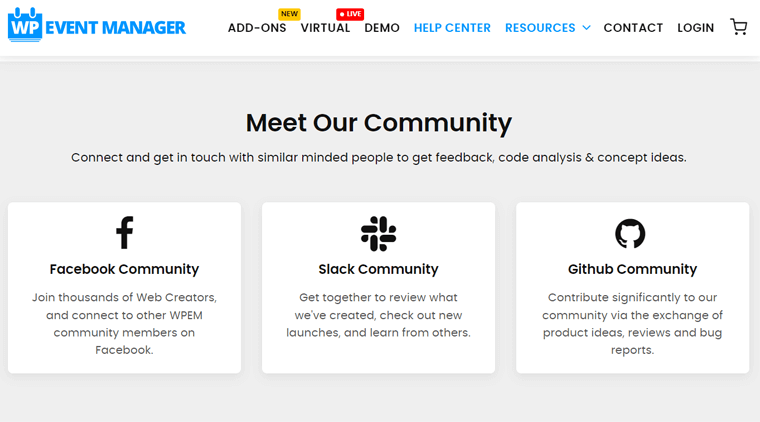 Forum Komunitas sebagai Dukungan Pelanggan untuk WP Event Manager