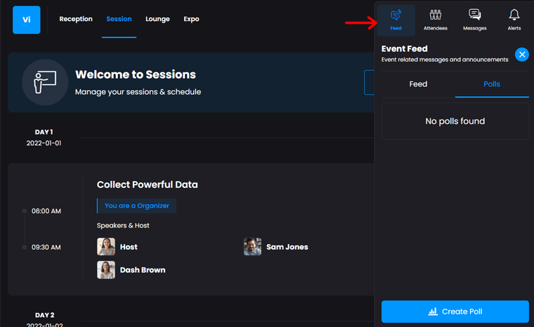 Interaksi Virtual Expo untuk Sesi