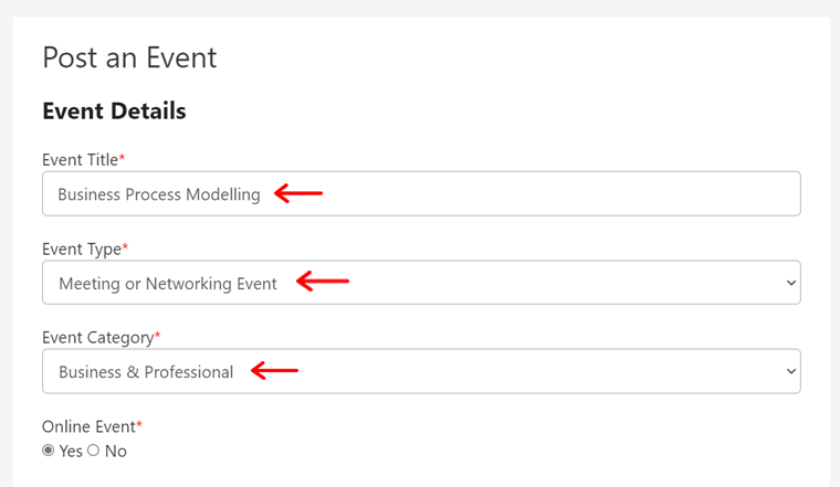Pengajuan Acara Front-end di WP Event Managed