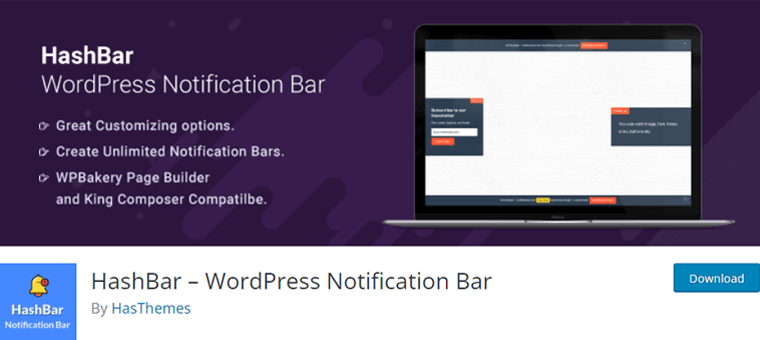 Plugin Banner HashBar untuk WordPress