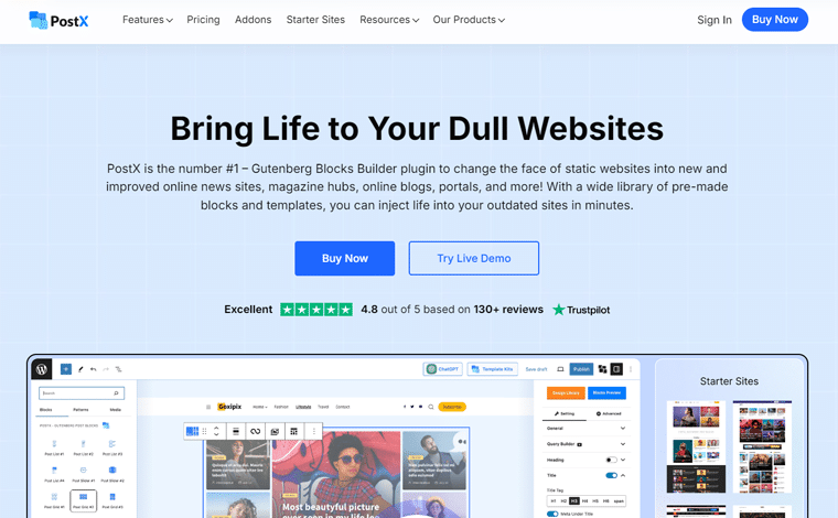 相關貼文的 PostX WordPress 插件
