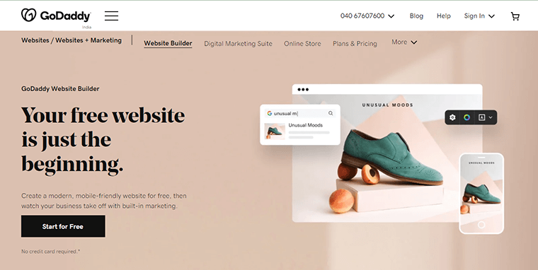 GoDadd Website-Hosting-Plattform für Blogs