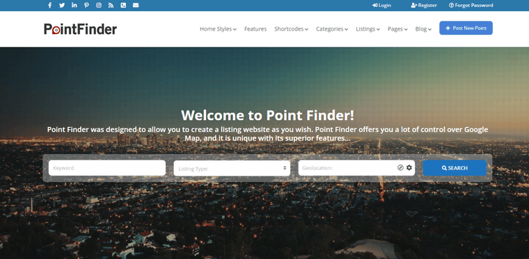 Direktori PointFinder dan Daftar Tema WordPress