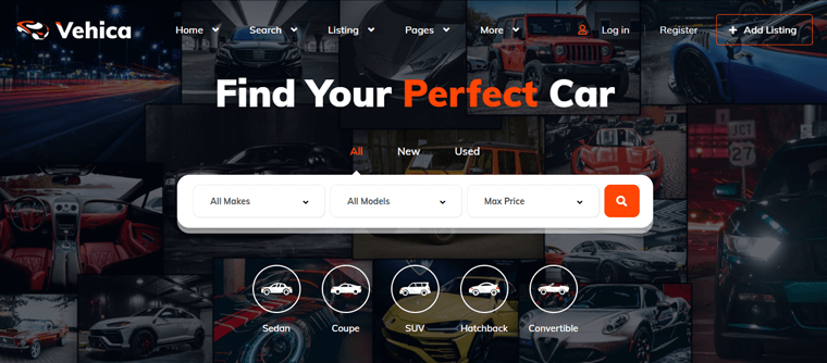 Tema WordPress Daftar Otomotif Vehica