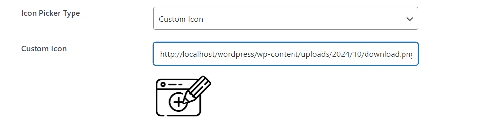 pictograma postări recente personalizată