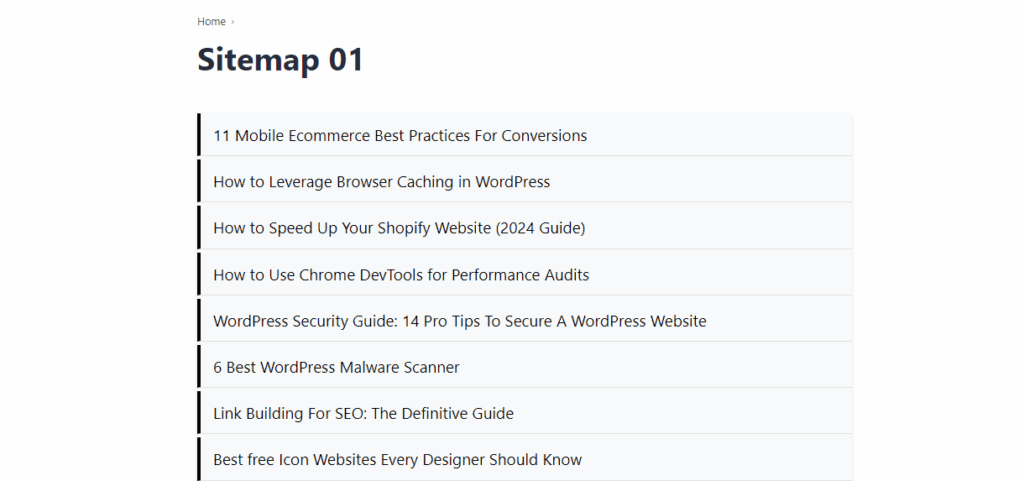 Blogger 的純 HTML SItemap