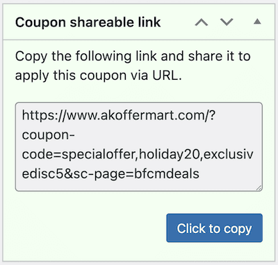 vários códigos de cupom no URL