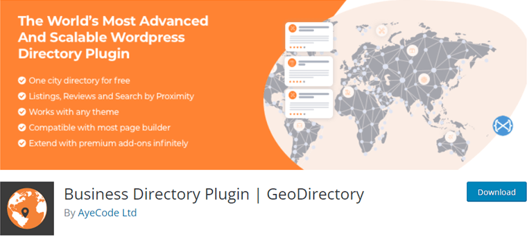 Бесплатный плагин GeoDirectory