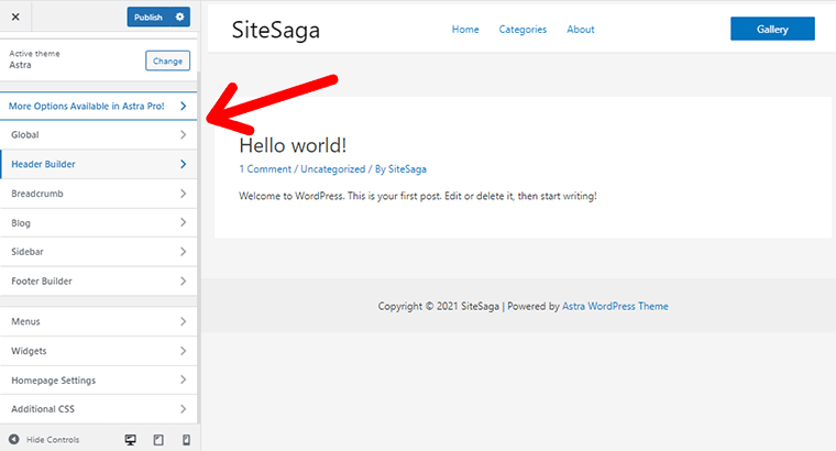 Penyesuai WordPress Astra