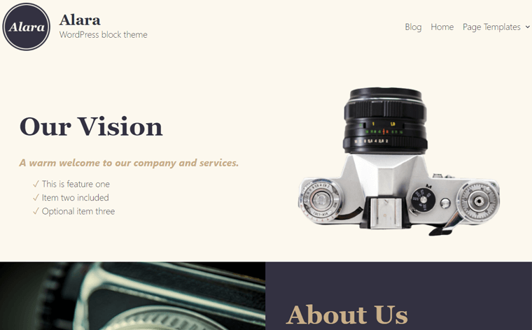 Tema Blok WordPress Alara