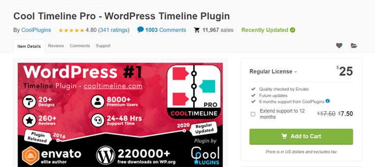 Plugin WordPress Pro Timeline Keren