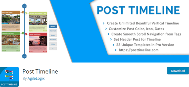 Posting Timeline Konten Timeline WordPress Plugin