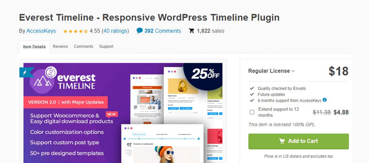 Plugin WordPress Garis Waktu Konten