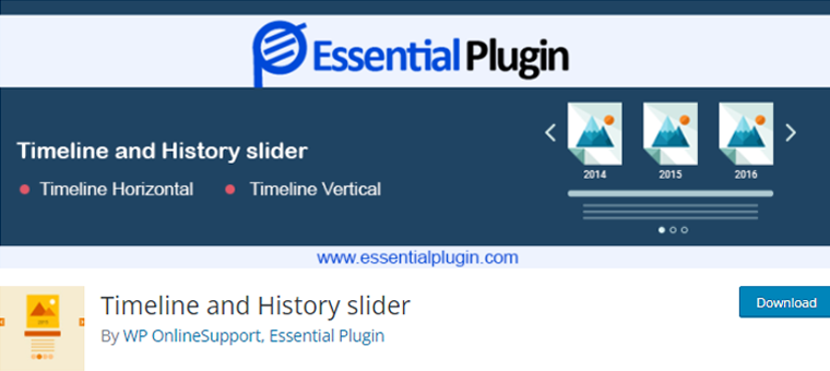 Plugin Timeline dan History Slider untuk WordPress