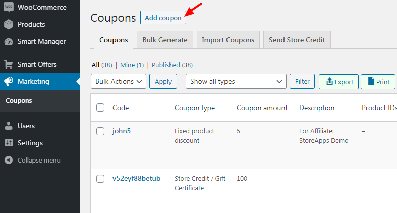 etapas sobre como adicionar código de cupom no WooCommerce
