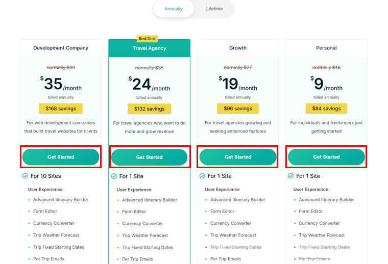 Приобретите любые планы WP Travel Engine в соответствии с вашими потребностями