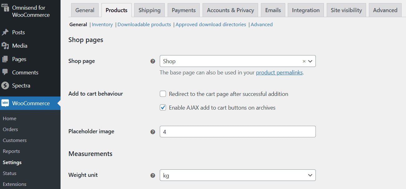 Wählen Sie die zu bearbeitende WooCommerce-Shopseite aus
