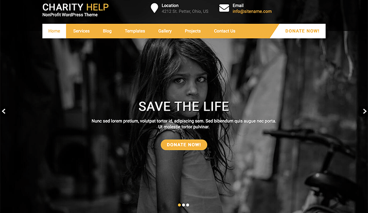 Charity Help Lite - موضوع ووردبريس للمنظمات المجتمعية
