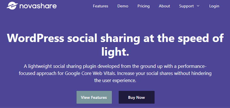 Nova Share WordPress プラグイン