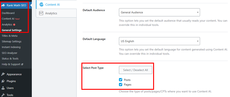 Abilita l'intelligenza artificiale dei contenuti per l'editor di WordPress