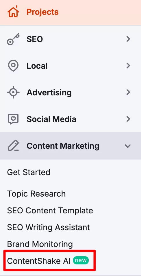 ContentShake AI da Semrush.