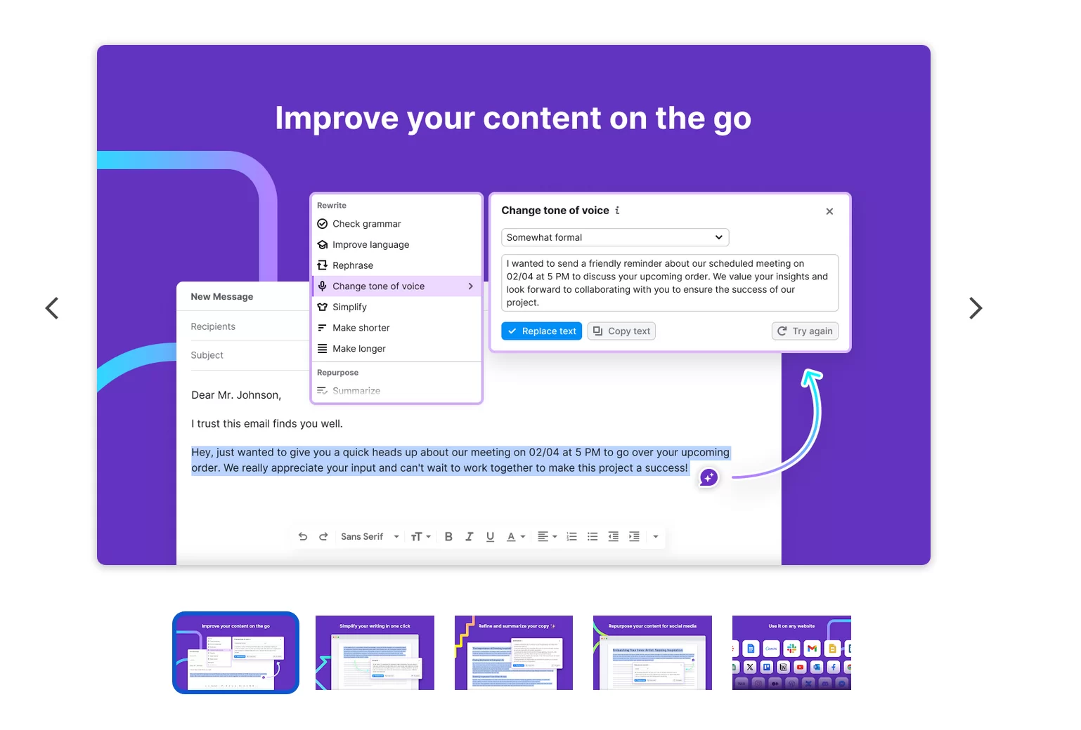 ContentShake AI oferece uma extensão para o navegador Chrome.