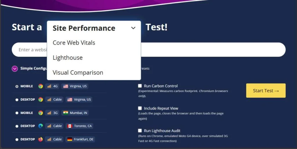 Halaman WebTest.org