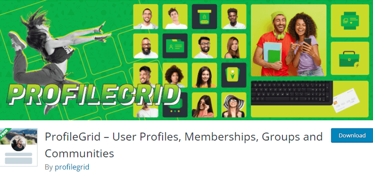 Plugin ProfileGrid per il sito web della community