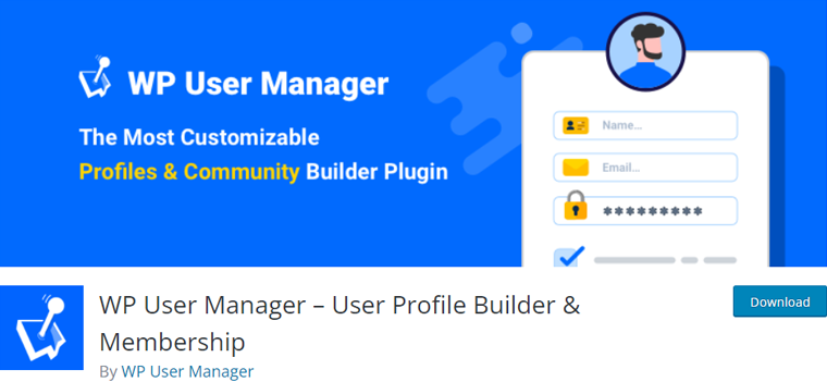 Plugin WordPress per WP User Manager