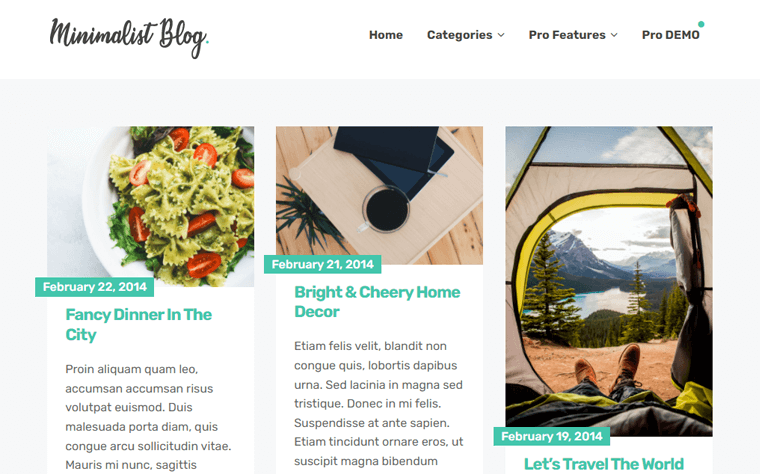 Blog minimalist