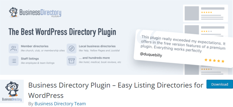 Plugin gratuit pentru directorul de afaceri