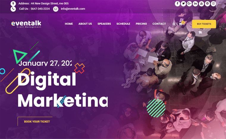 EvnTalk WordPress 活动主题