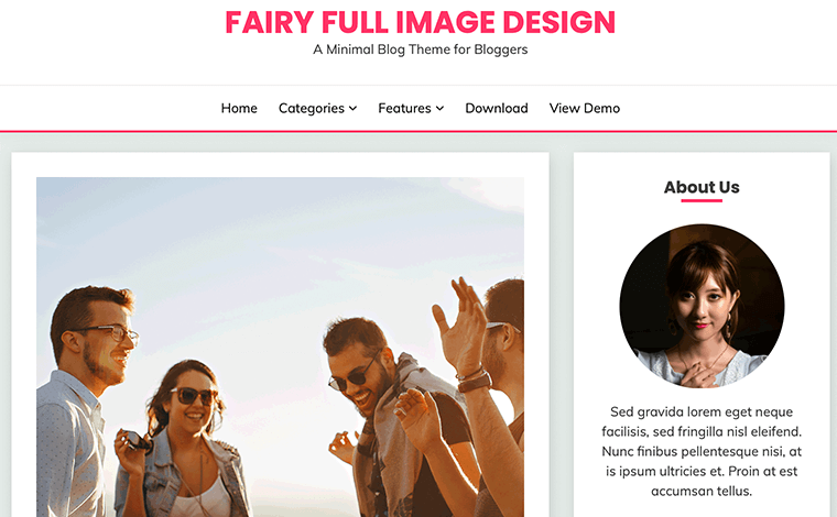 Fairy - ธีม WordPress ที่เพิ่มประสิทธิภาพ SEO ฟรีที่ดีที่สุด