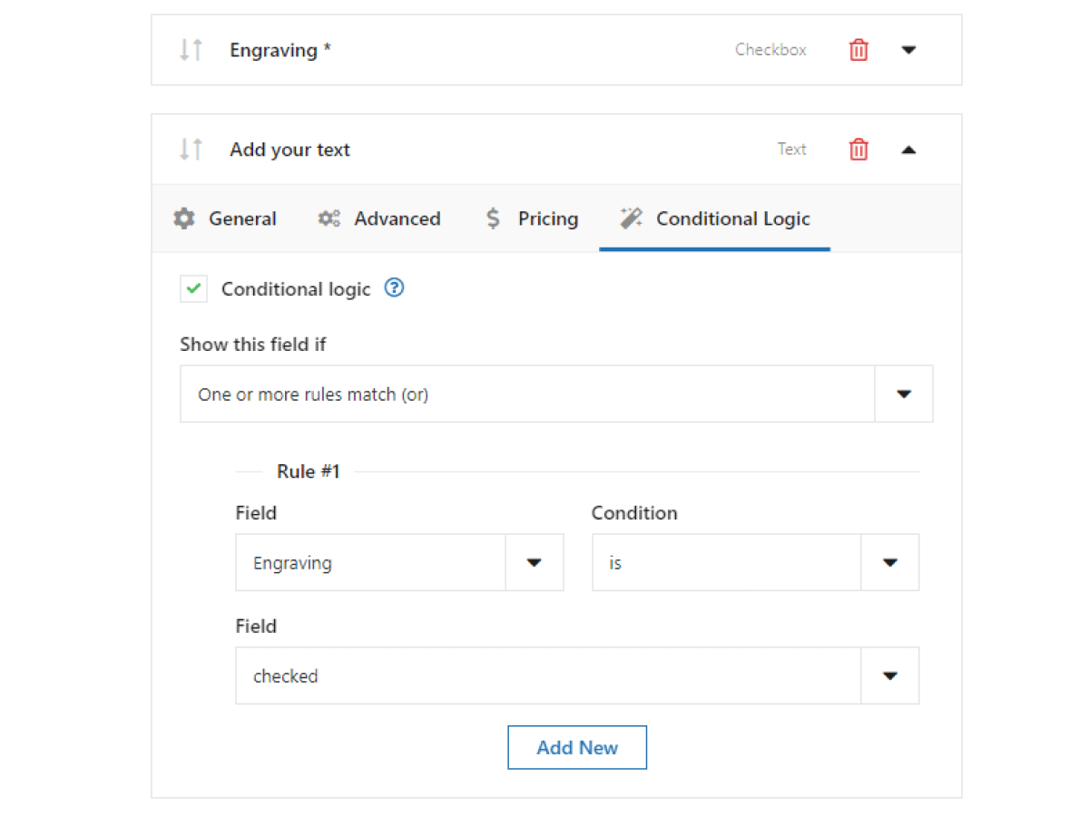 Lógica condicional para el generador de productos avanzado en WooCommerce