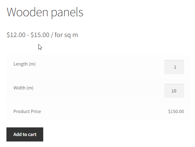 Cantidad flexible: calculadora de precios de medición y precios basados en la cantidad de la nueva unidad de medida para un producto de WooCommerce