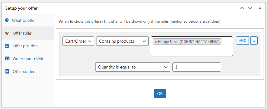 WooCommerce Bogo Set Rules