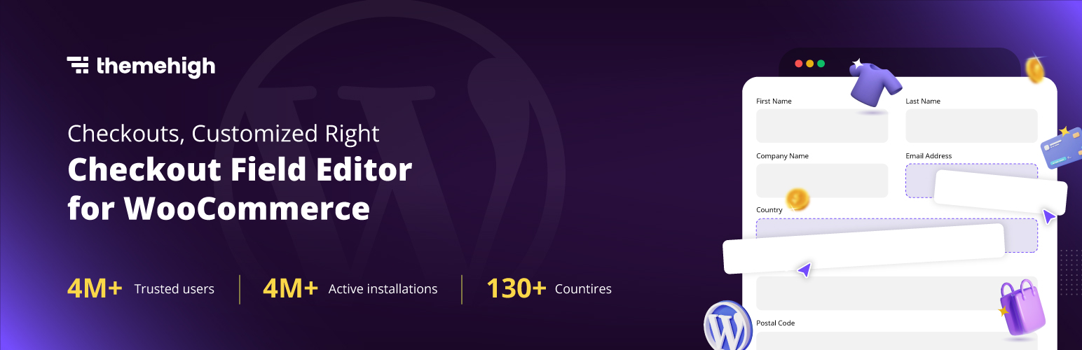 WooCommerce Banner画像のチェックアウトフィールドエディター（チェックアウトマネージャー）