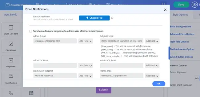 E -Mail -Benachrichtigung einrichten