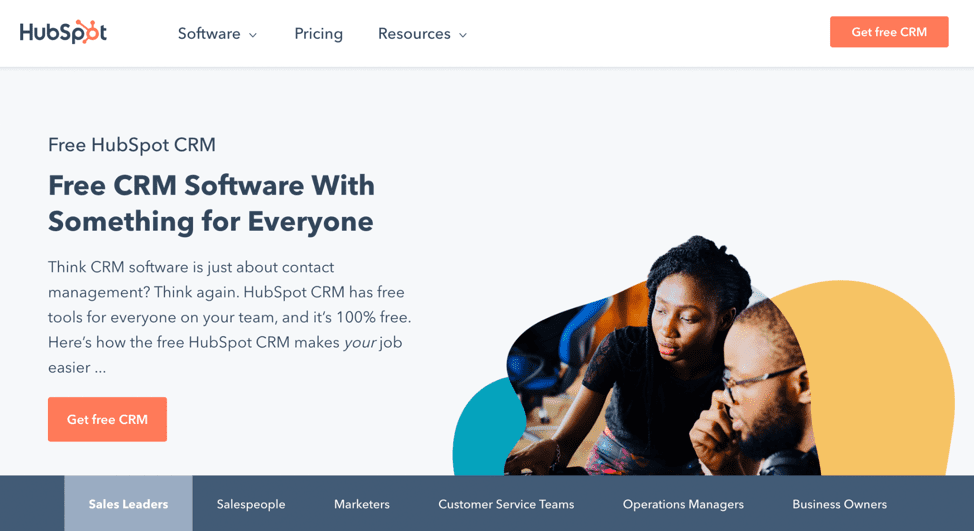 HubSpot CRM的示例