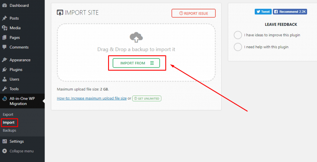 한 호스팅에서 다른 호스팅으로 WordPress 사이트를 마이그레이션하는 방법(플러그인 포함 및 미포함) 5
