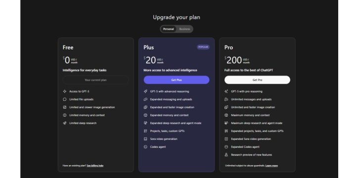 chatgpt ฟรี vs plus ปัญหาการเข้าถึง