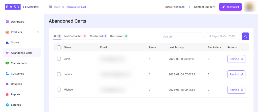 Odzyskiwanie wózka dla e -commerce